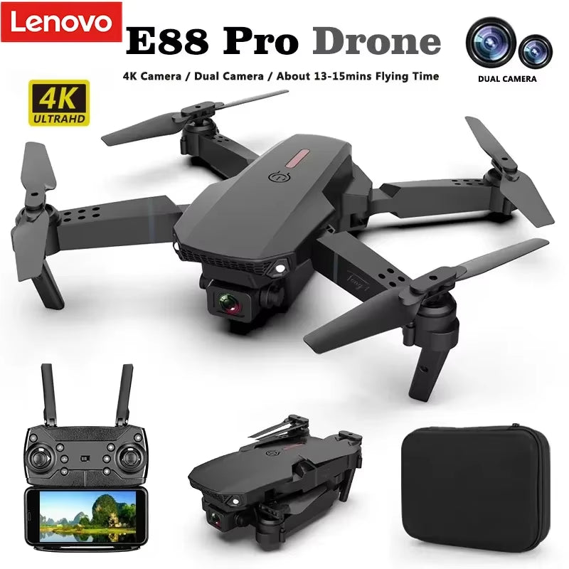 2024 New E88 WIFI FPV Drone Wide Angle HD 4K 1080P Camera Height Hold RC Foldable Quadcopter Dron Helicopter Toys Gift