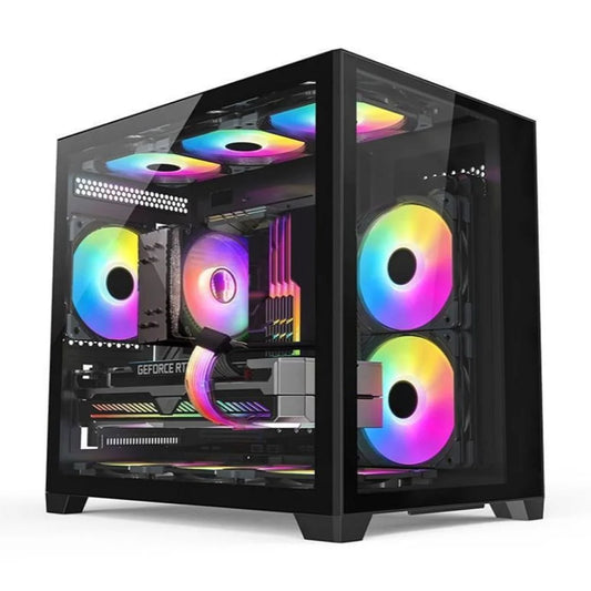 Gaming Desktop PC, Intel Core I7 13700F, NVIDIA RTX 4060, 1TB NVME SSD, 32GB DDR5 RAM , Black, Windows 11 Home