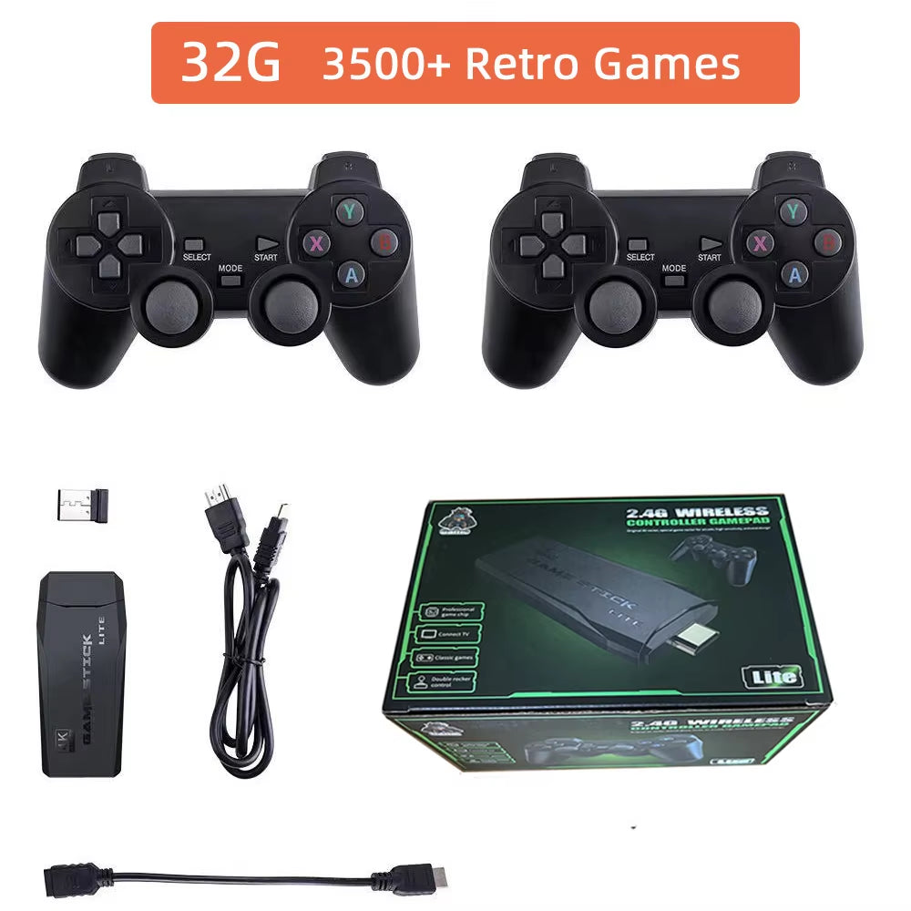 4K HD M8 Video Game Console Built in 3500/10000 Classic Games Console 64G Retro Game Stickplayer for PS1/FC/GBA M8 Game Stic