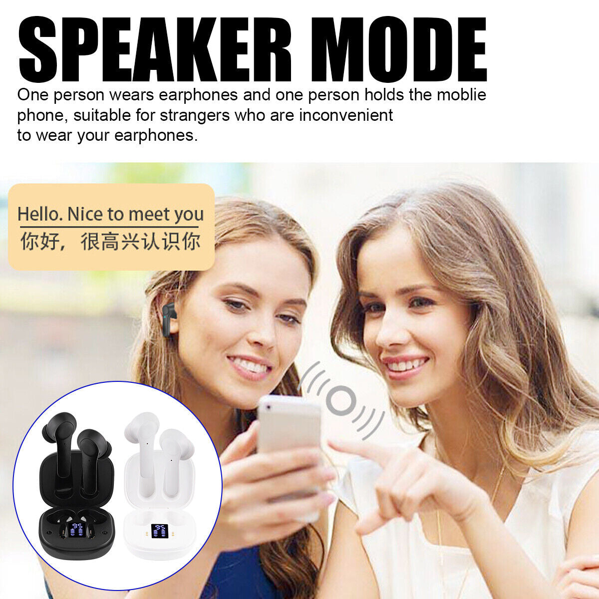 Translator Earbuds 144 Languages Real Time Online Offline Translation Earphones